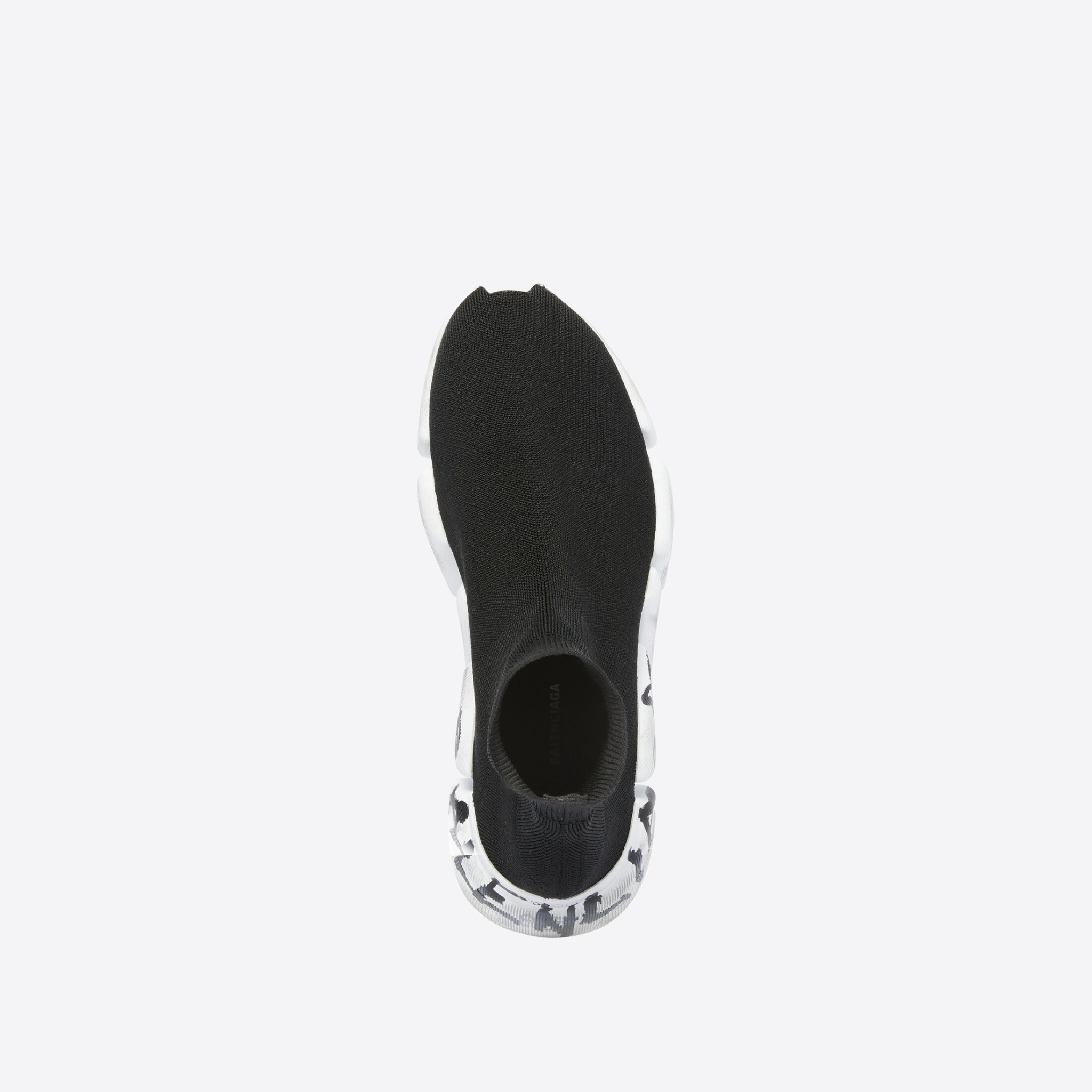  Giày Balenciaga Speed 2.0 Graffiti Recycled Knit Trainers 'Black' 