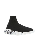  Giày Balenciaga Speed 2.0 Graffiti Recycled Knit Trainers 'Black' 
