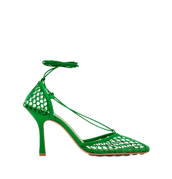  Giày Nữ Bottega Veneta Stretch Lace-Up Sandal 'Grass' 