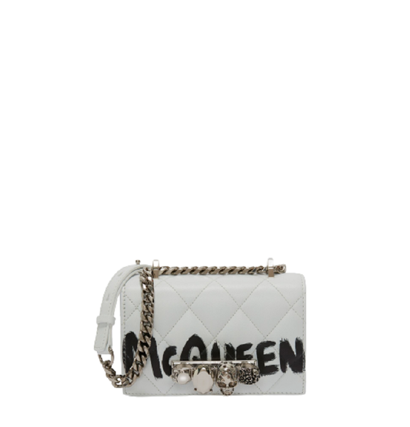  Túi Nữ Alexander McQueen Mini Jewelled Satchel 'White Black' 