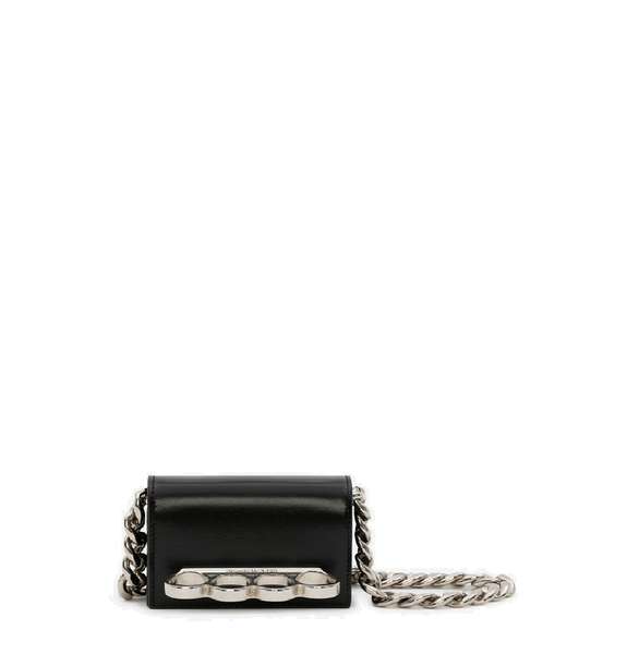  Túi Nữ Alexander McQueen The Four Ring Micro in Black 