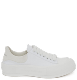  Giày Nữ Alexander McQueen Deck Lace Up Plimsoll 'White' 