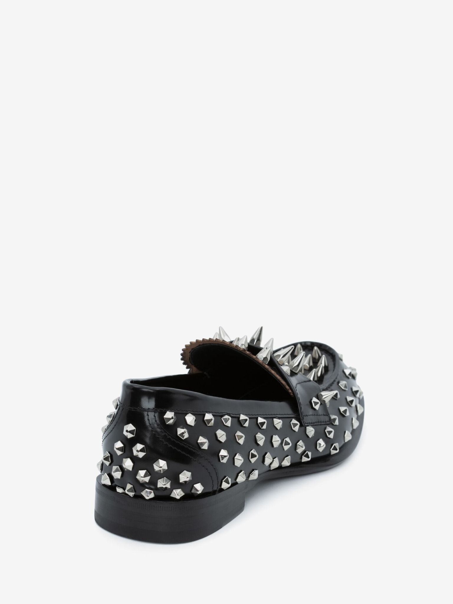  Giày Nam Alexander McQueen Silver Stud Loafer 'Black Silver' 