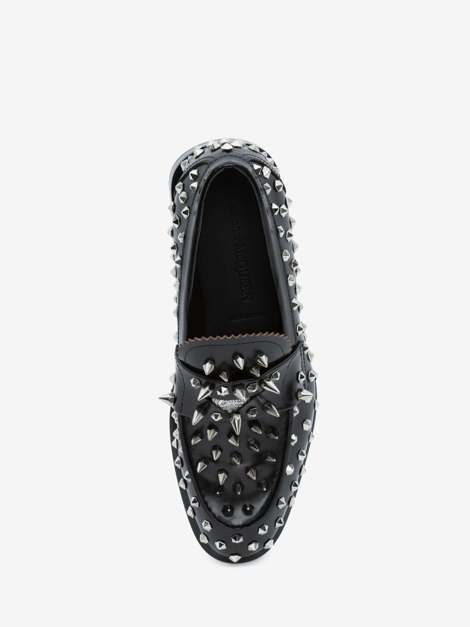  Giày Nam Alexander McQueen Silver Stud Loafer 'Black Silver' 