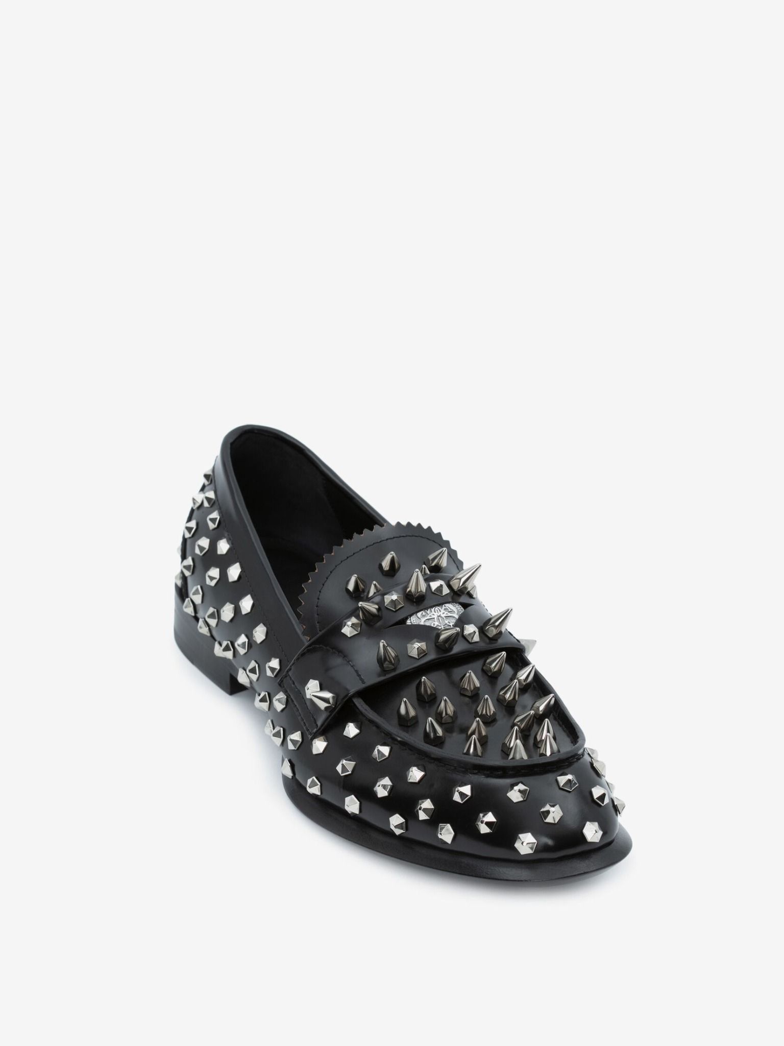  Giày Nam Alexander McQueen Silver Stud Loafer 'Black Silver' 
