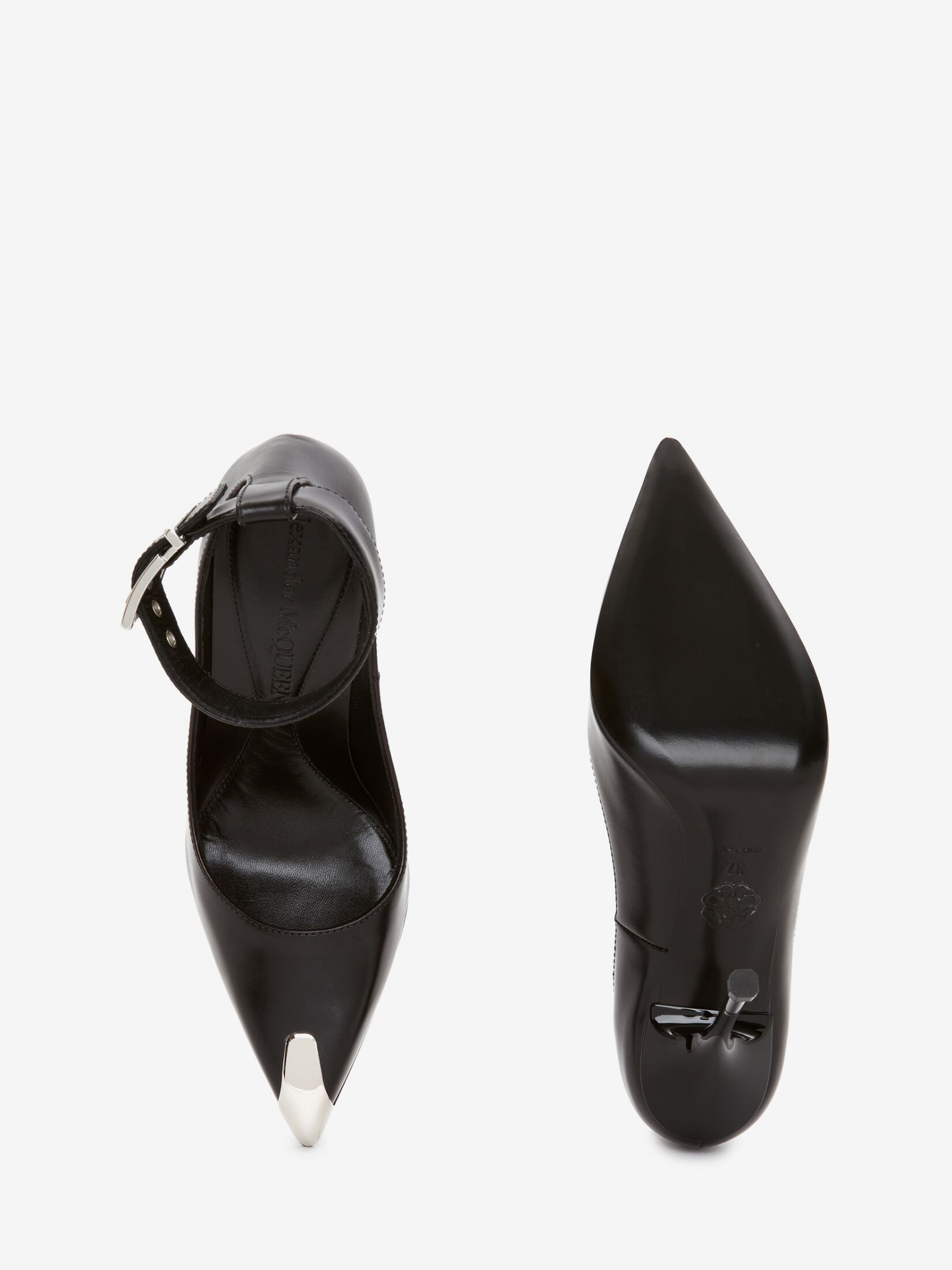  Giày Nữ Alexander McQueen Punk Ankle 'Black' 