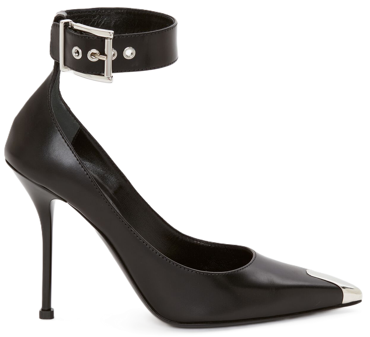  Giày Nữ Alexander McQueen Punk Ankle 'Black' 