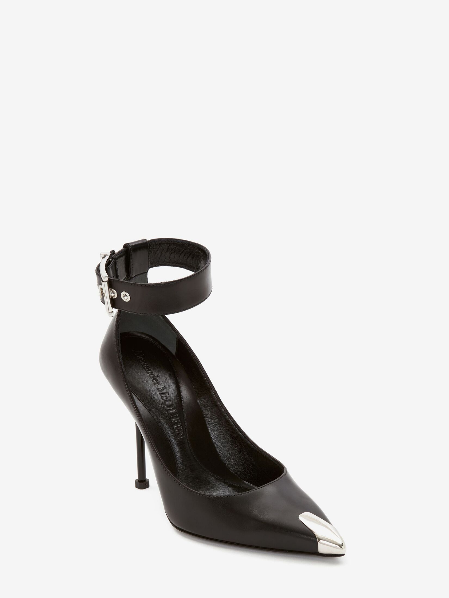  Giày Nữ Alexander McQueen Punk Ankle 'Black' 