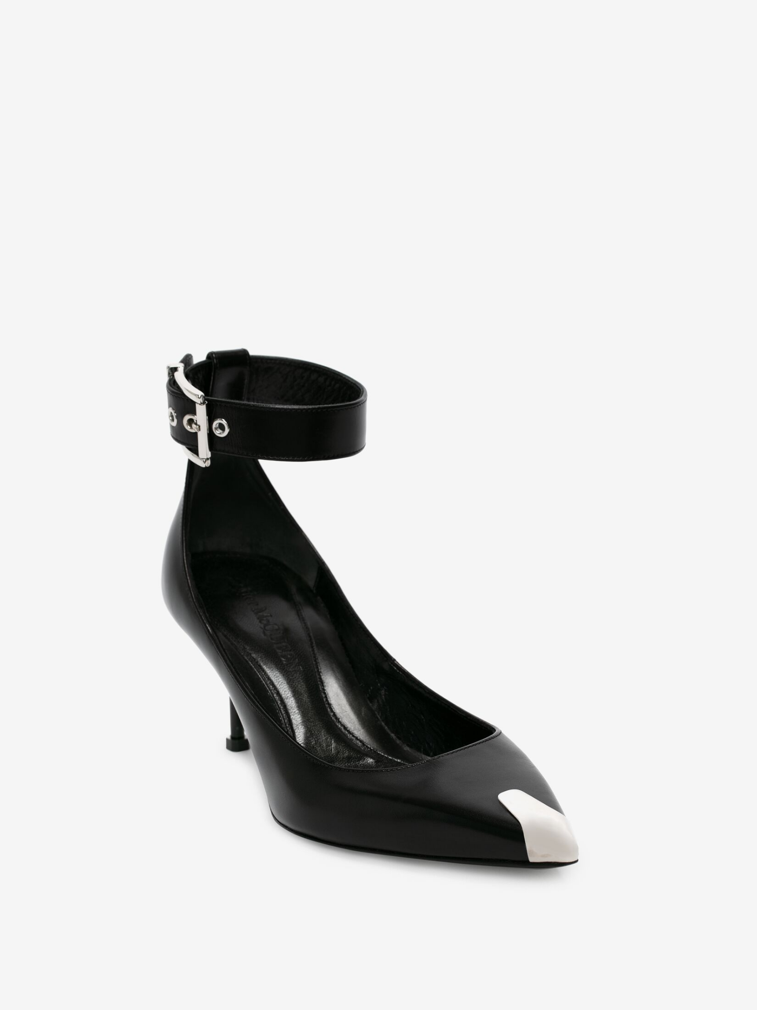  Giày Nữ Alexander McQueen Punk Ankle 'Black' 