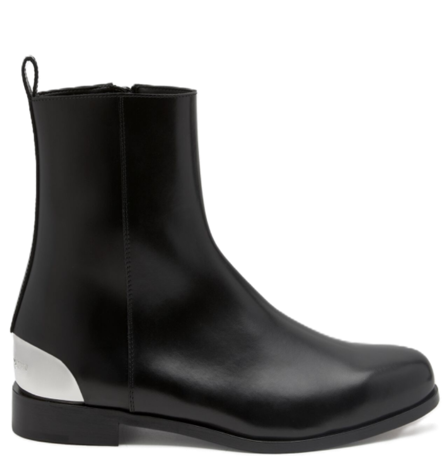  Giày Nam Alexander McQueen Metal Heel Boot 'Black' 