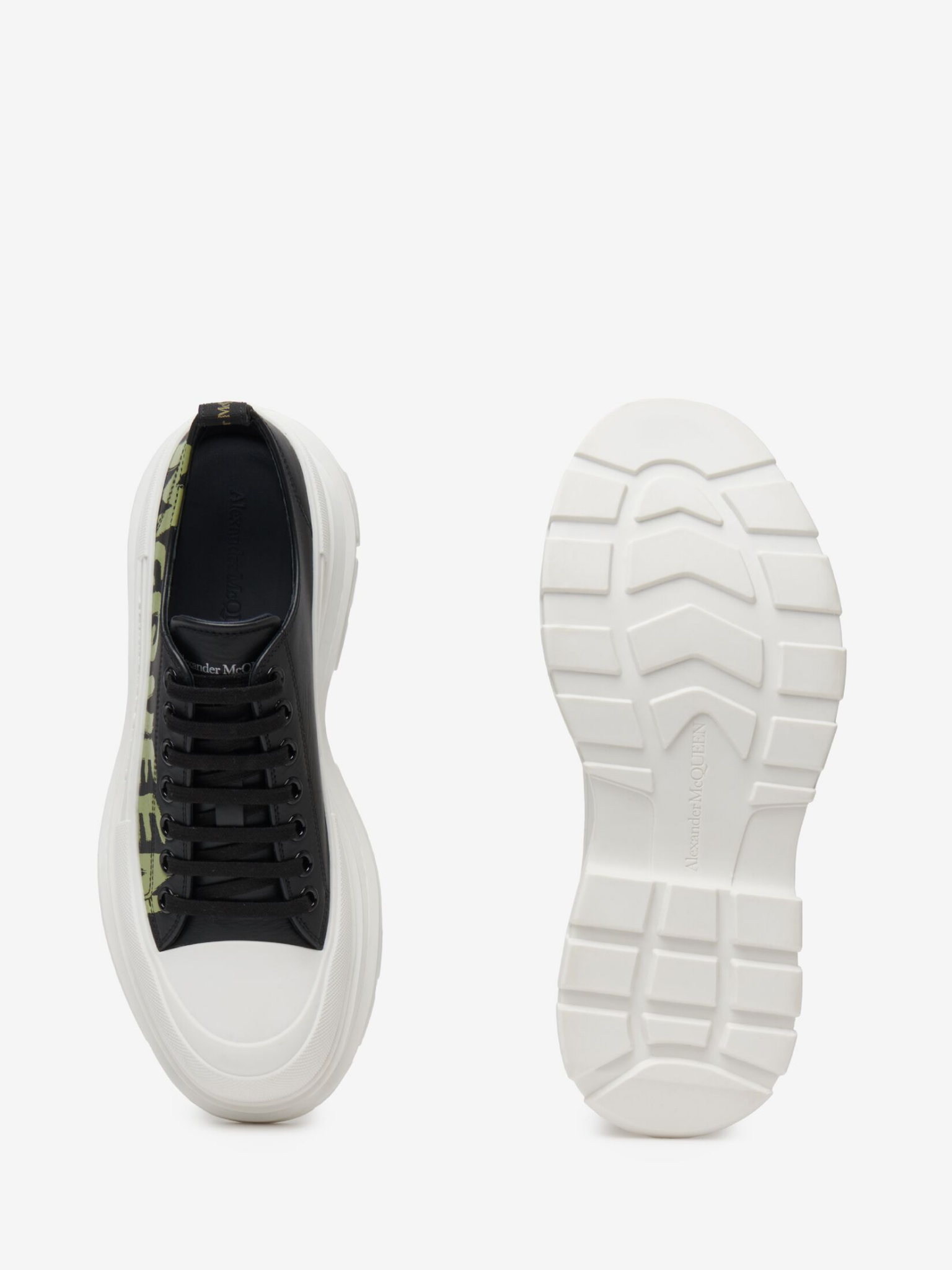  Giày Nam Alexander McQueen Tread Slick Lace Up 'Black' 