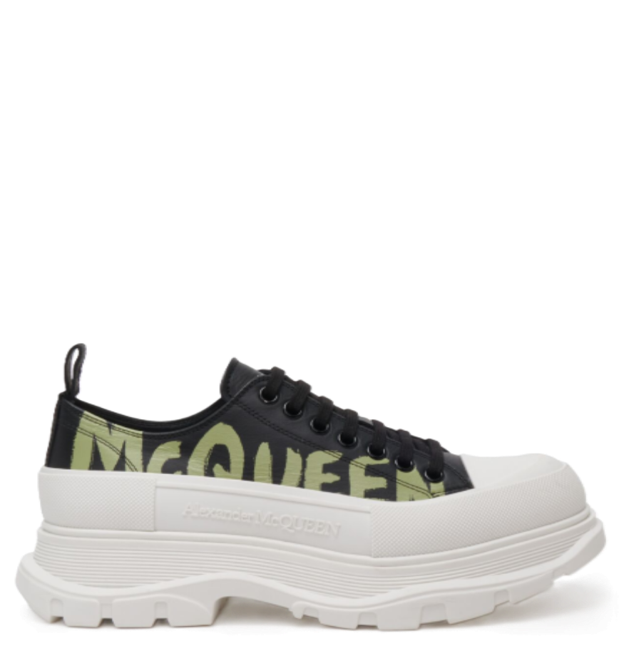  Giày Nam Alexander McQueen Tread Slick Lace Up 'Black' 