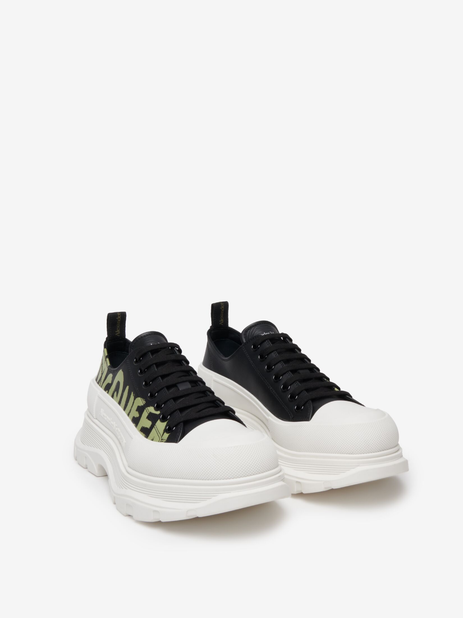  Giày Nam Alexander McQueen Tread Slick Lace Up 'Black' 