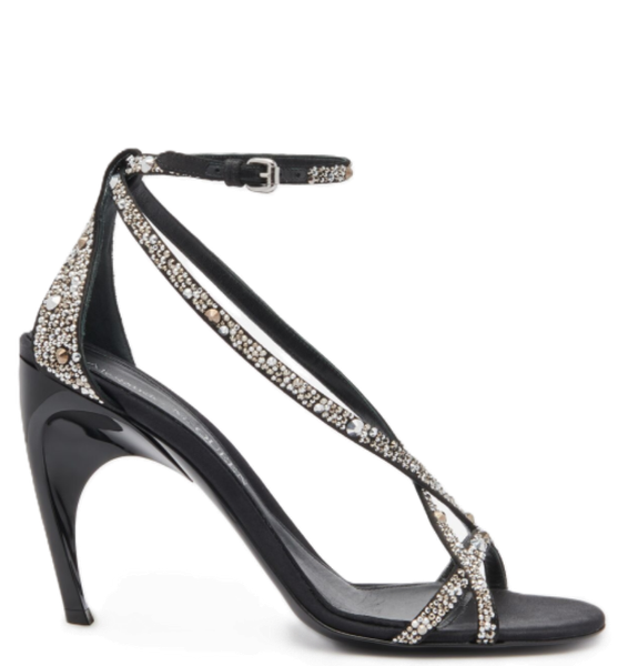  Giày Nữ Alexander McQueen Twisted Armadillo 'Black' 