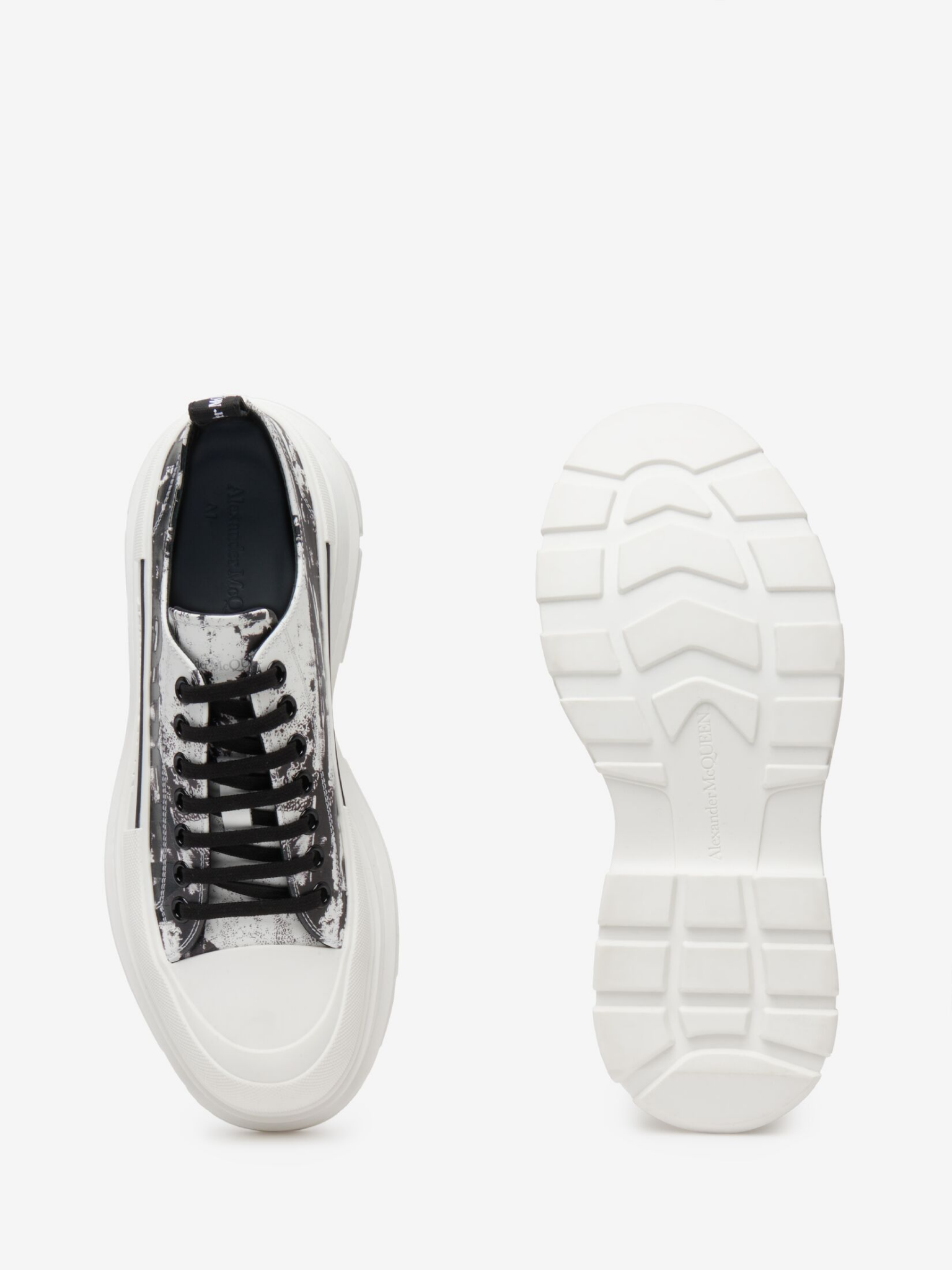  Giày Nam Alexander McQueen Tread Slick Lace Up 'White' 