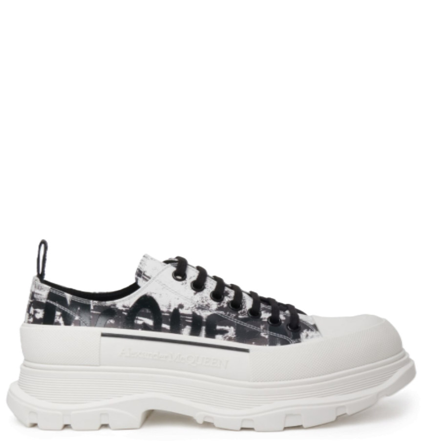  Giày Nam Alexander McQueen Tread Slick Lace Up 'White' 