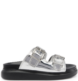  Giày Nữ Alexander McQueen Hybrid Slide 'Silver' 