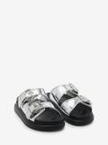  Giày Nữ Alexander McQueen Hybrid Slide 'Silver' 