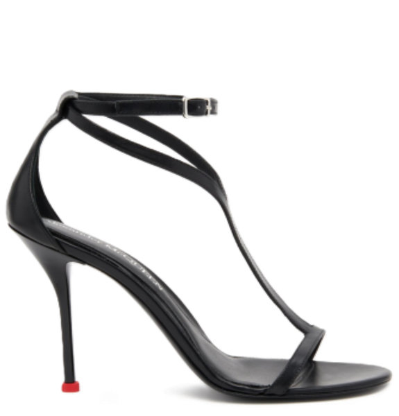  Giày Nữ Alexander McQueen Harness Sandal 'Black' 