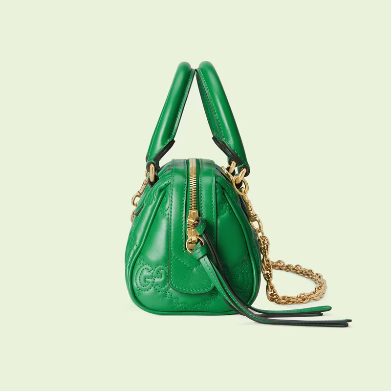  Túi Nữ Gucci GG Matelassé Leather Top Handle Bag 'Green' 