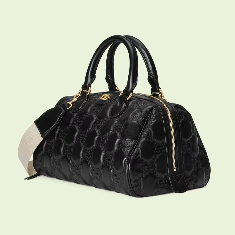  Túi Nữ Gucci GG Matelassé Leather Top Handle Bag 'Black' 