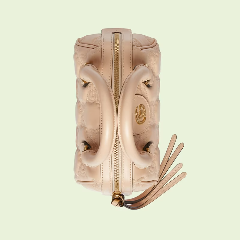  Túi Nữ Gucci GG Matelassé Leather Top Handle Bag 'Beige' 