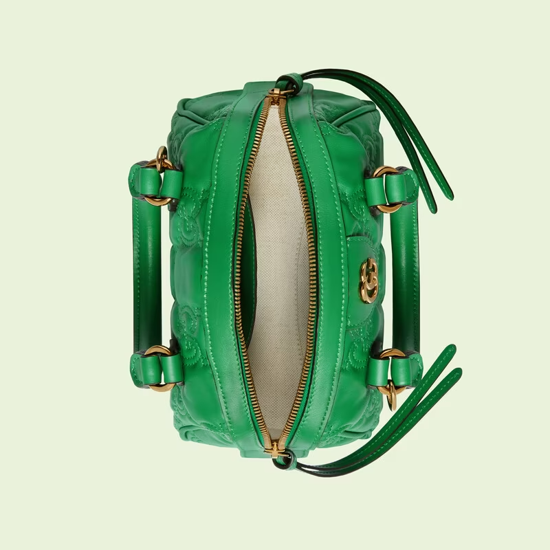  Túi Nữ Gucci GG Matelassé Leather Top Handle Bag 'Green' 