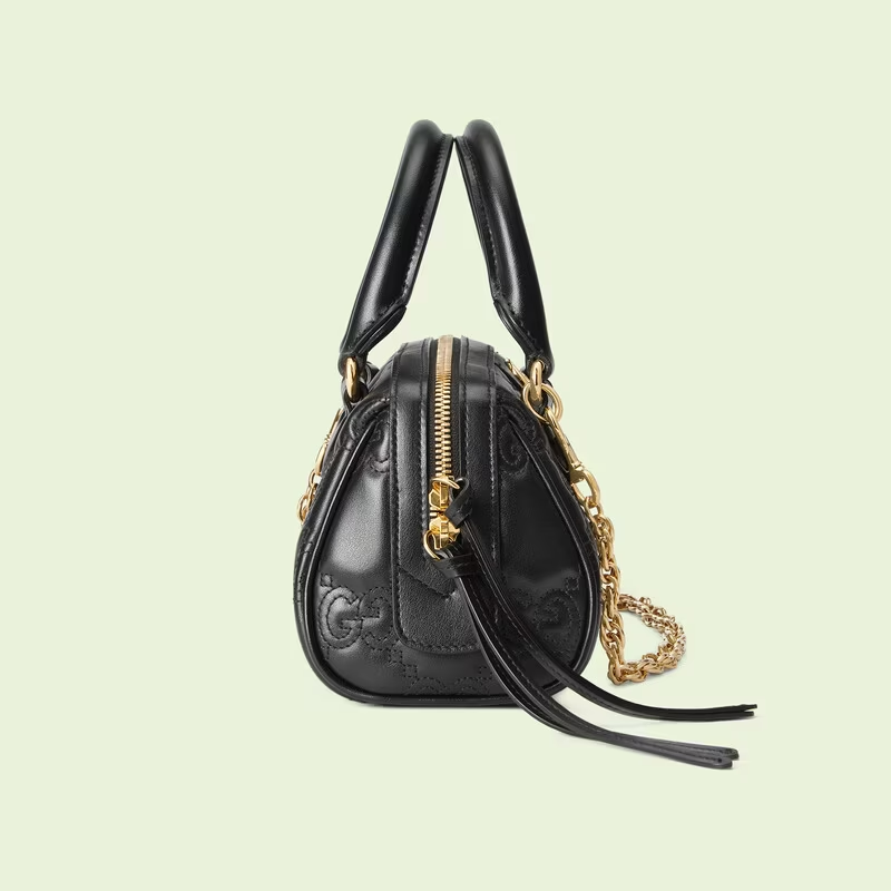  Túi Nữ Gucci GG Matelassé Leather Top Handle Bag 'Black' ‎ 
