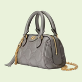  Túi Nữ Gucci GG Matelassé Leather Top Handle Bag 'Grey' 