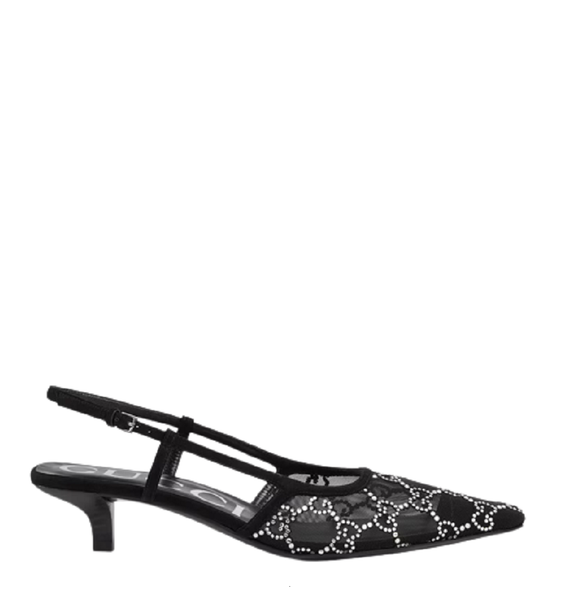  Giày Nữ Gucci GG Slingback Pump 'Black' 