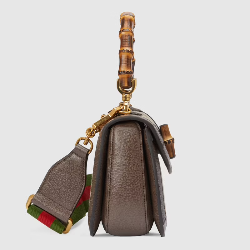  Túi Nữ Gucci Small Jumbo GG With Bamboo 'Caramel' ‎ 