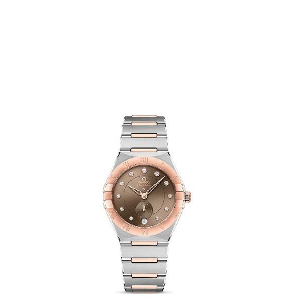  Đồng Hồ Nữ Omega Constellation Automatic Chronometer Diamond Brown Dial 