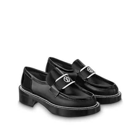  Giày Nữ Louis Vuitton Academy Loafers 'Black' 