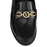  Giày Nữ Louis Vuitton Chess Flat Loafers 'Black' 