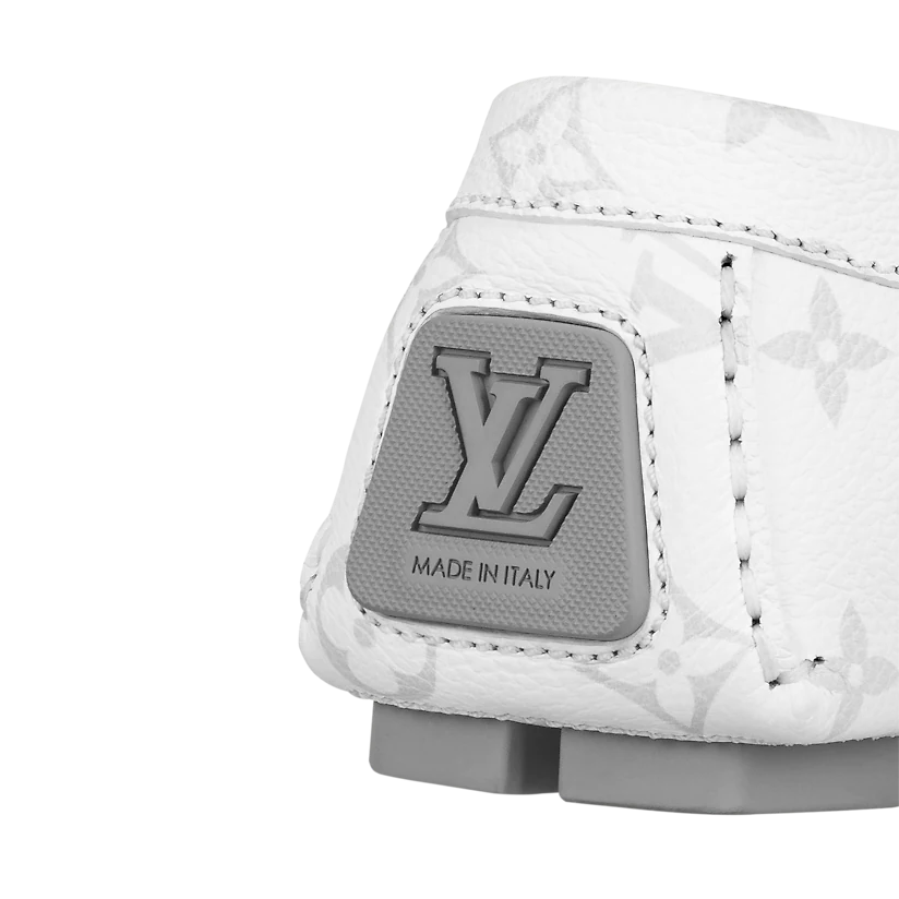  Giày Nam Louis Vuitton LV Driver Moccasins 'White' 