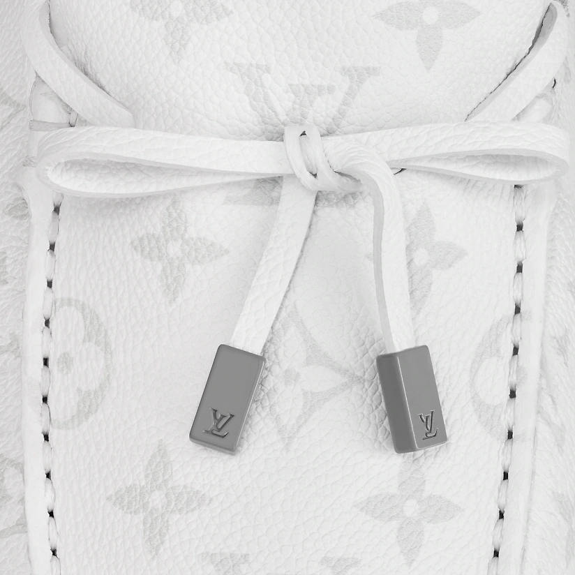  Giày Nam Louis Vuitton LV Driver Moccasins 'White' 