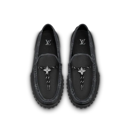  Giày Nam Louis Vuitton Lv Racer Moccasin 'Black' 