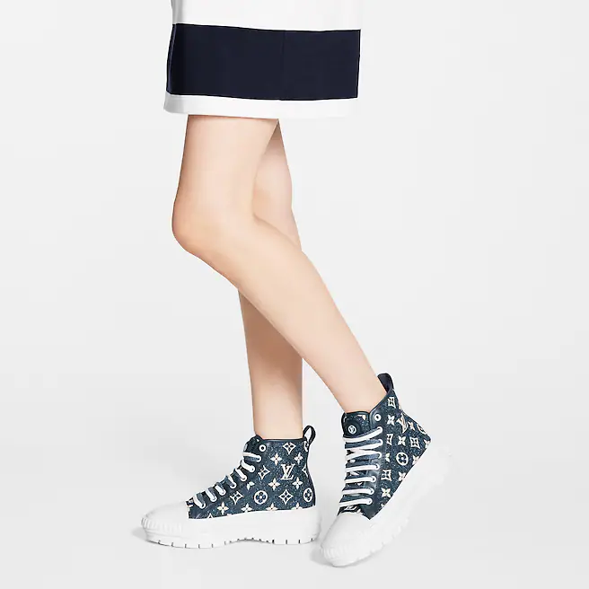 Giày Nữ Louis Vuitton Lv Squad Trainer Boots 'Navy Blue' 1A9S12 – LUXITY