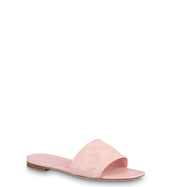  Dép Nữ Louis Vuitton Revival Flat Mules Rose Clair Pink 