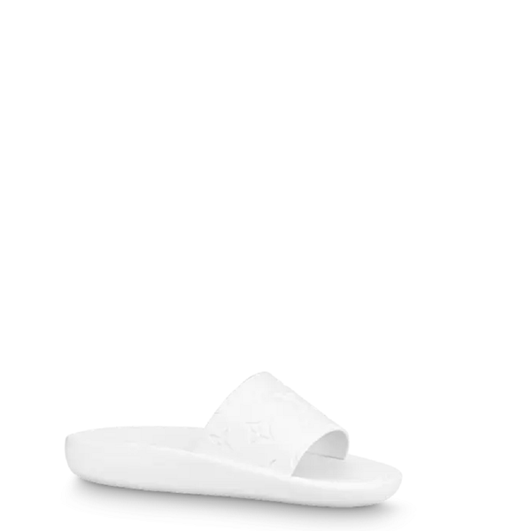  Dép Nữ Louis Vuitton Sunbath Flat Mules White 