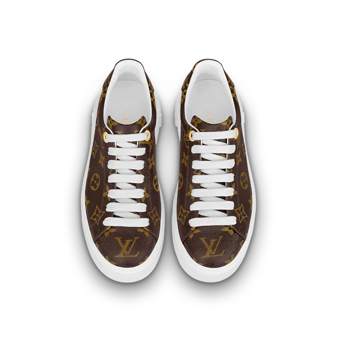  Giày Nữ Louis Vuitton Time Out Trainers 'Cacao Brown' 