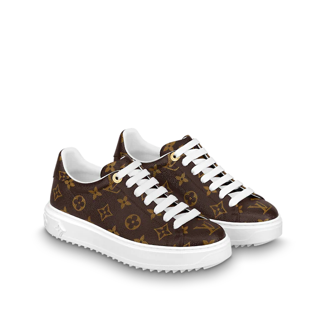  Giày Nữ Louis Vuitton Time Out Trainers 'Cacao Brown' 