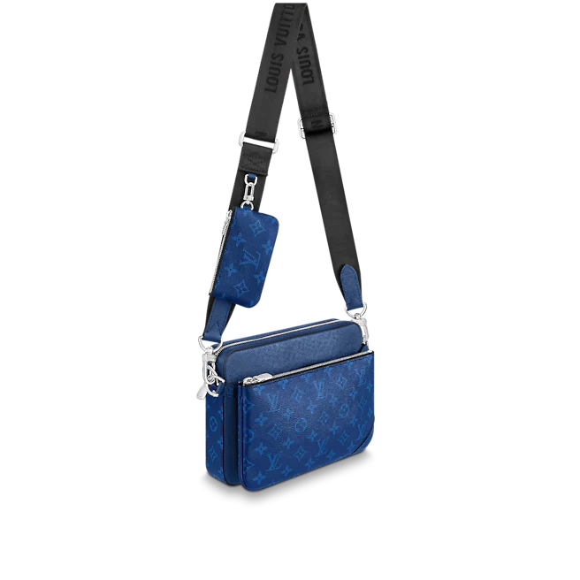  Túi Nam Louis Vuitton Trio Messenger 'Cobalt Blue' 