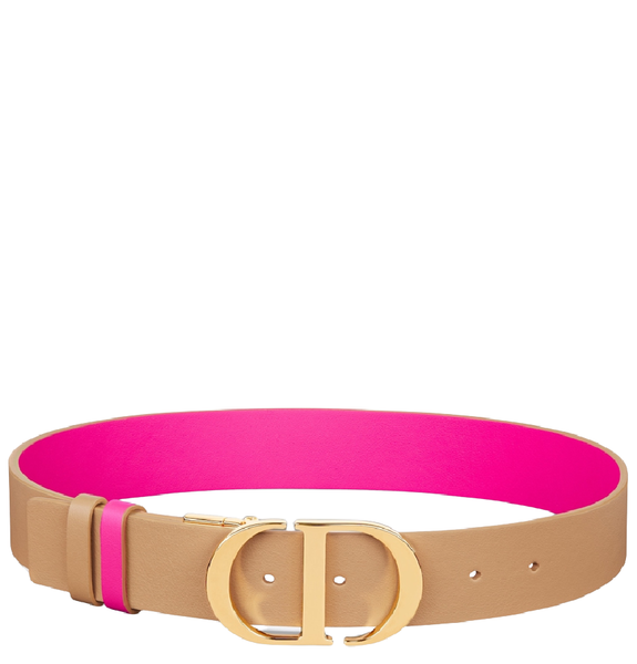  Thắt Lưng Nữ Dior 30 Montaigne Reversible Belt 'Rani Pink Tan' 