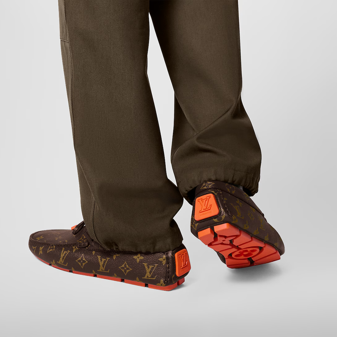  Giày Nam Louis Vuitton LV Driver Moccasins 'Ebene' 
