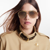  Kính Nữ Louis Vuitton My LV Chain Pilot Sunglasses 'Gold' 