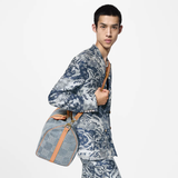  Túi Nam Louis Vuitton Keepall Bandoulière 50 Bag 'Blue' 