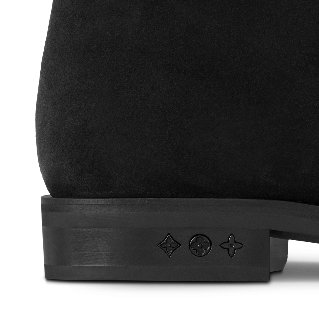  Giày Nam Louis Vuitton LV Flex High Derbies Fur 'Black' 