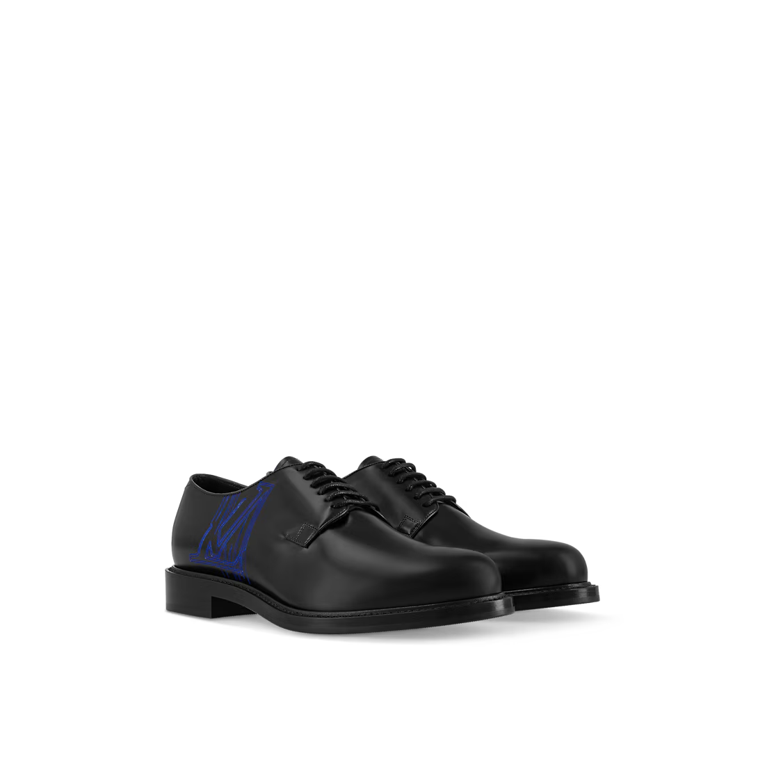 Giày Nam Louis Vuitton Voltaire Derbies 'Black' 
