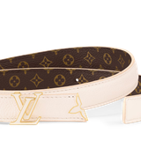  Thắt Lưng Nữ Louis Vuitton Pretty LV Enamel 20MM Reversible Belt 'Blanc' 